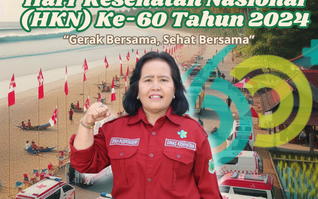 Dinas Kesehatan Kabupaten Pinrang mengucapkan Selamat HARI KESEHATAN NASIONAL (HKN) Ke 60 Tahun 2024; Gerak Bersama, Sehat Bersama