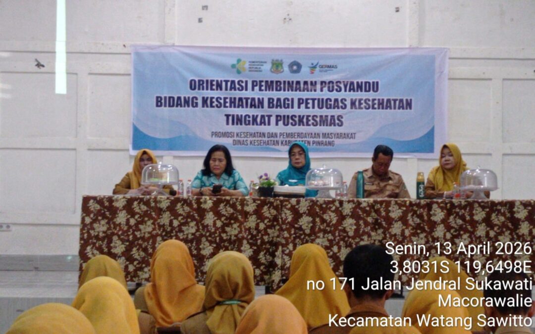 Optimalkan Peran Posyandu, Ketua TP- PKK Pinrang Buka Orientasi Pembinaan Posyandu bagi Petugas Kesehatan