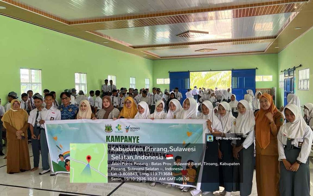 Cegah Bullying dan Perkuat Mental Remaja, Dinkes Pinrang Gelar Kampanye Kesehatan Jiwa di SMKN 8 Pinrang